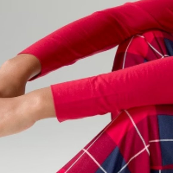 NWT Soma COOL NIGHTS Long Sleeve Pj Set  - Color -BLANKET PLAID NAVY - Size L - Picture 5 of 11